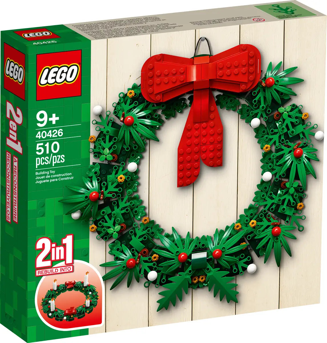 40426 Christmas Wreath 2in1