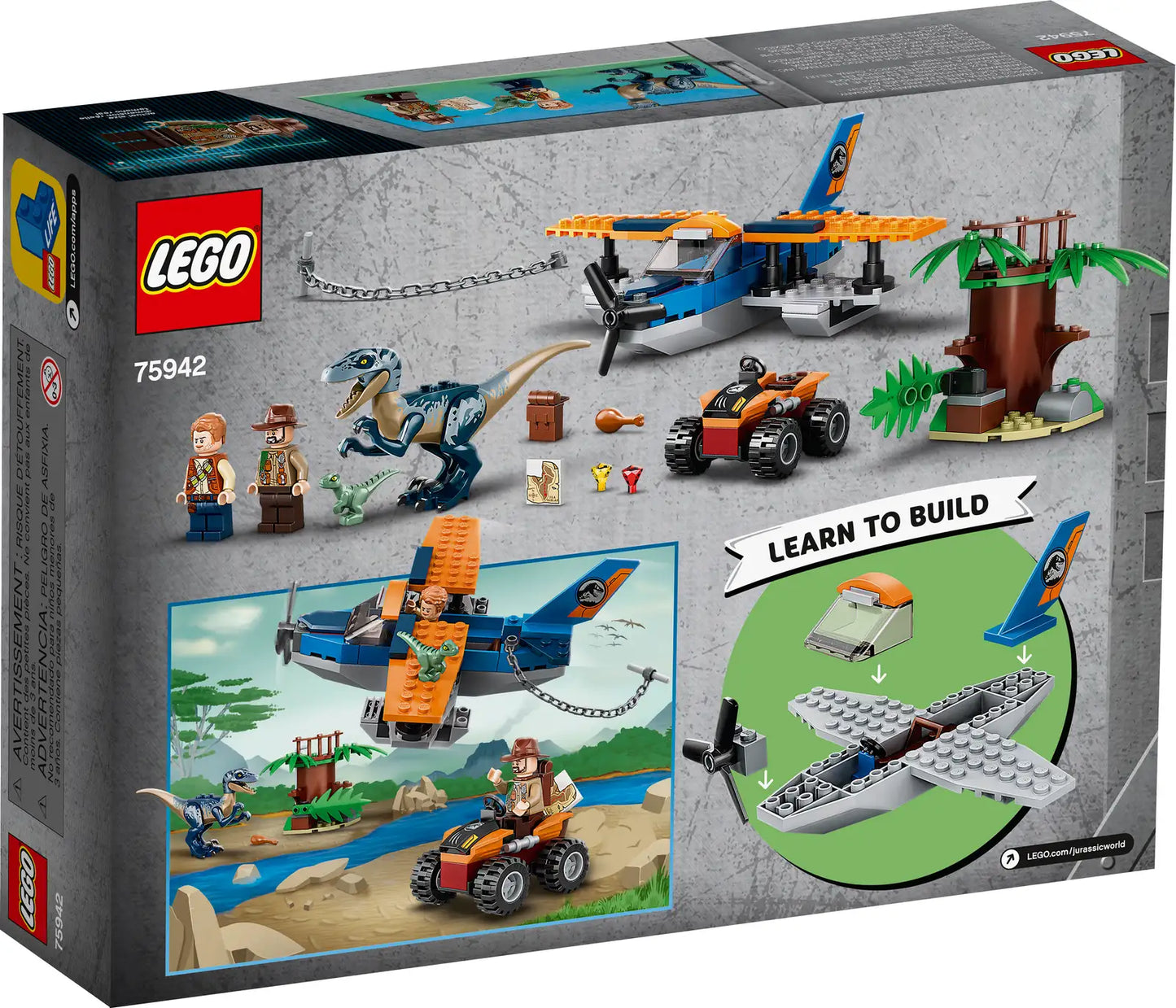 75942 Velociraptor: Biplane Rescue Mission
