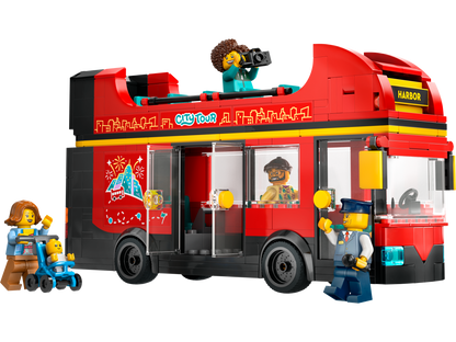 60407 Red Double-Decker Sightseeing Bus