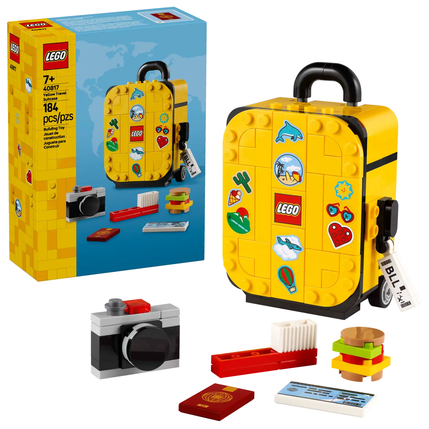 40817 Yellow Travel Suitcase