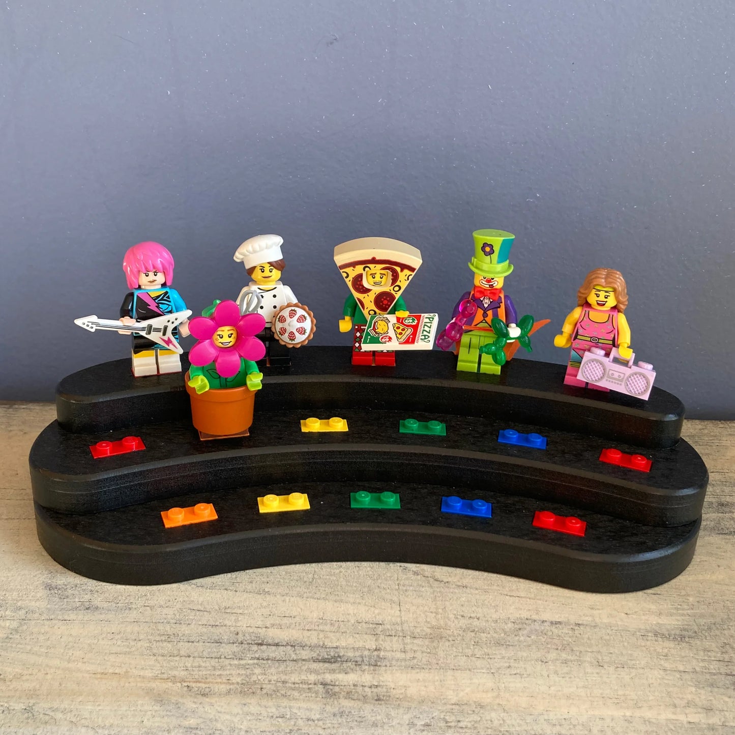 Multi-Colored Crescent Display Stand