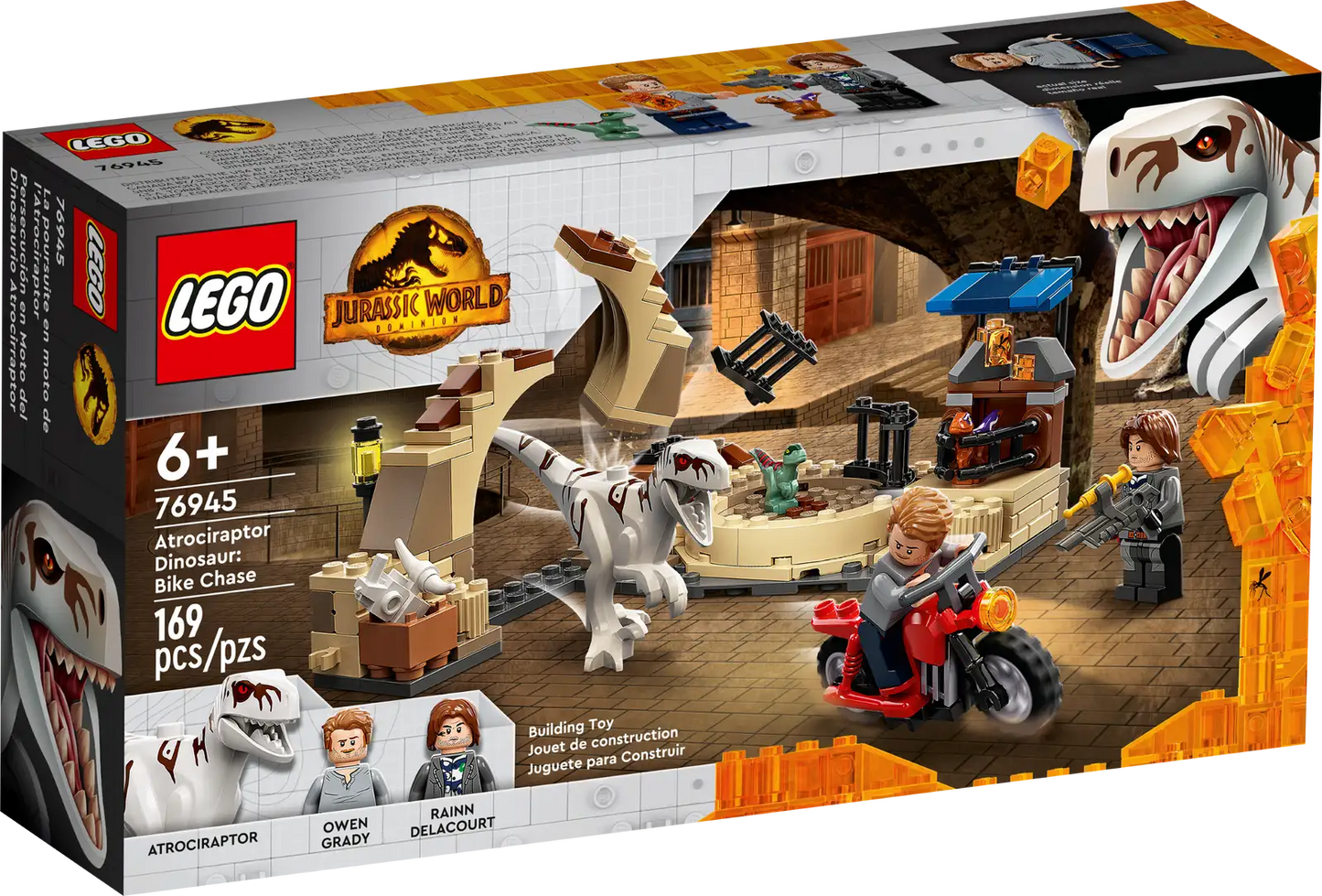 76945 Atrociraptor Dinosaur: Bike Chase