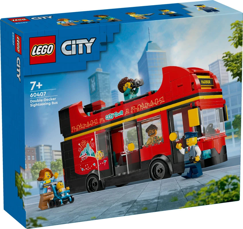 60407 Red Double-Decker Sightseeing Bus