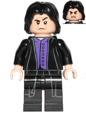 Professor Severus Snape - Dark Purple Shirt, Black Robes, Printed Legs