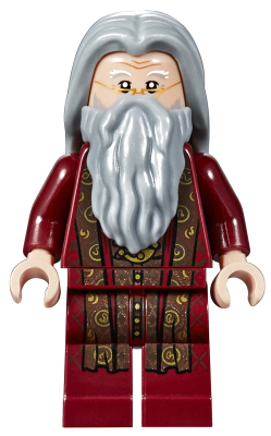 Albus Dumbledore - Dark Red Robe, Light Bluish Gray Hair