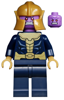 Thanos - Dark Blue Legs Plain, Dark Blue Arms, Pearl Gold Helmet