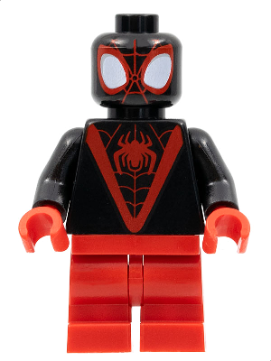 Spider-Man (Miles Morales) - Red Medium Legs, Red Spider Logo