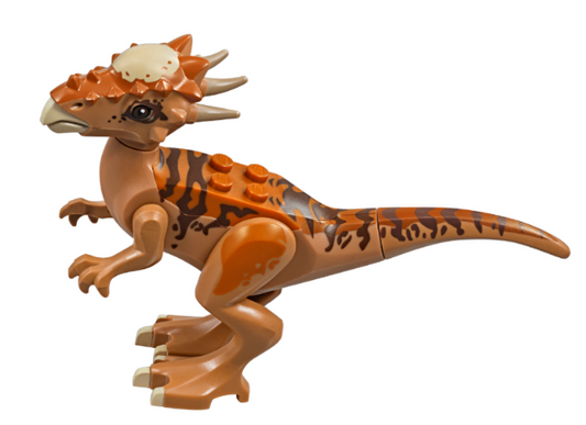 Dinosaur - Stygimoloch - Medium Nougat with Dark Orange Back and Dark Brown Stripes