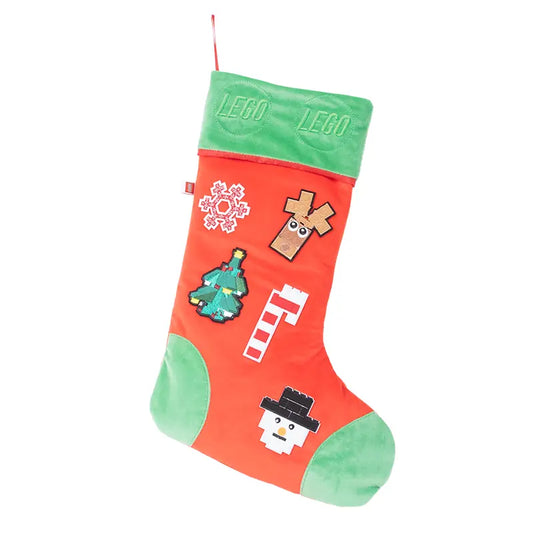 LEGO® HOLIDAY STOCKING W/ 6 PATCHES - GREEN BRICK